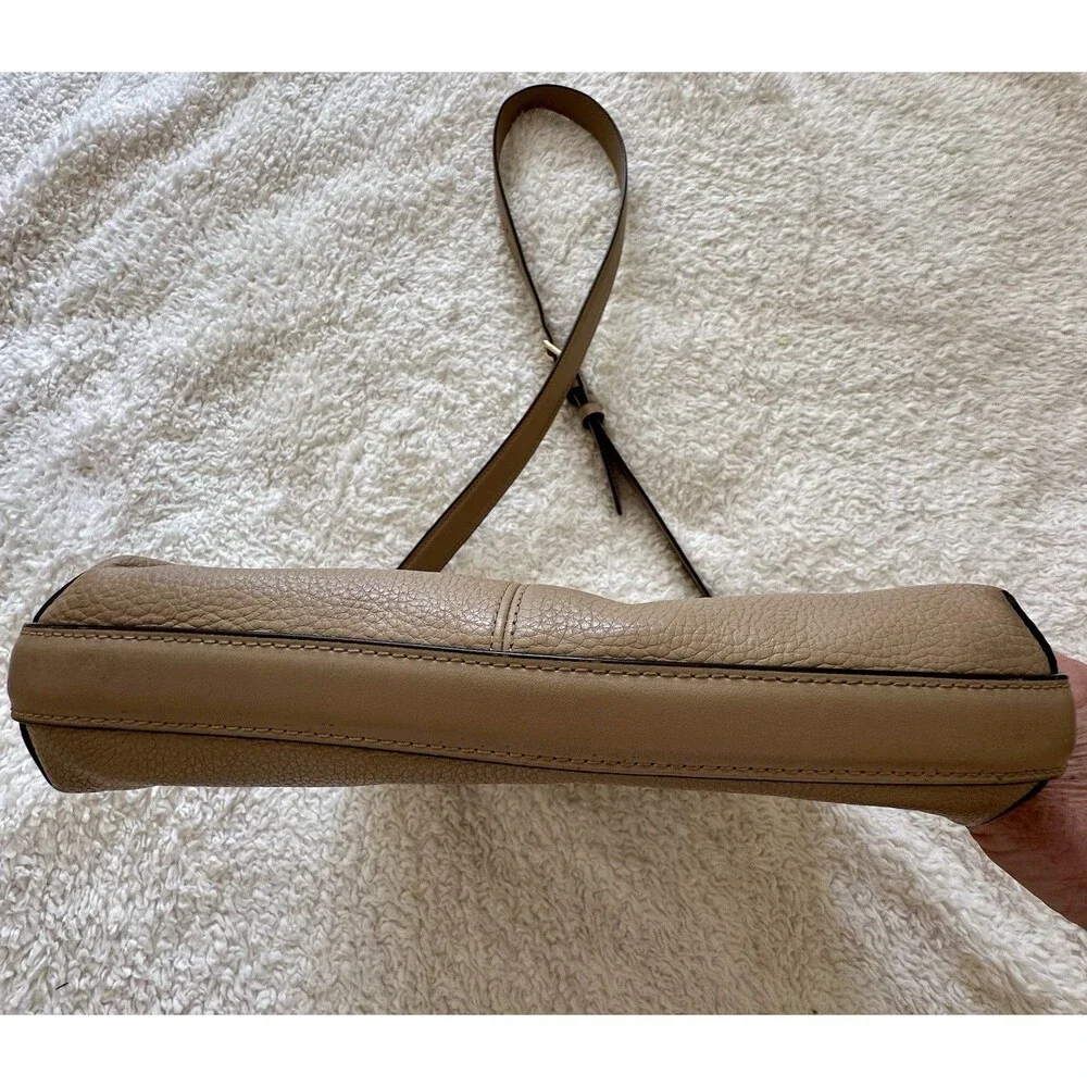 Coach Mae Beige Pebble Leather File Crossbody Shoulder Bag Med 34823 - New $328